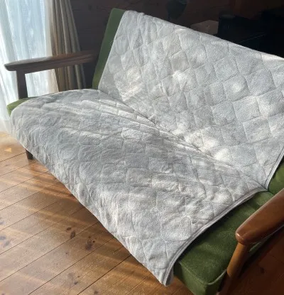 わが家のカバーリングしたソファ