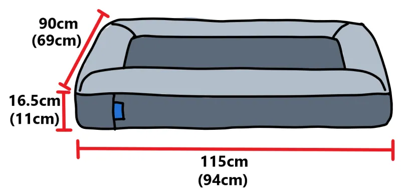 ベッド全体のサイズ