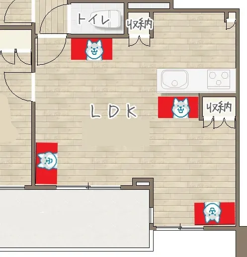 ケージを置く場所